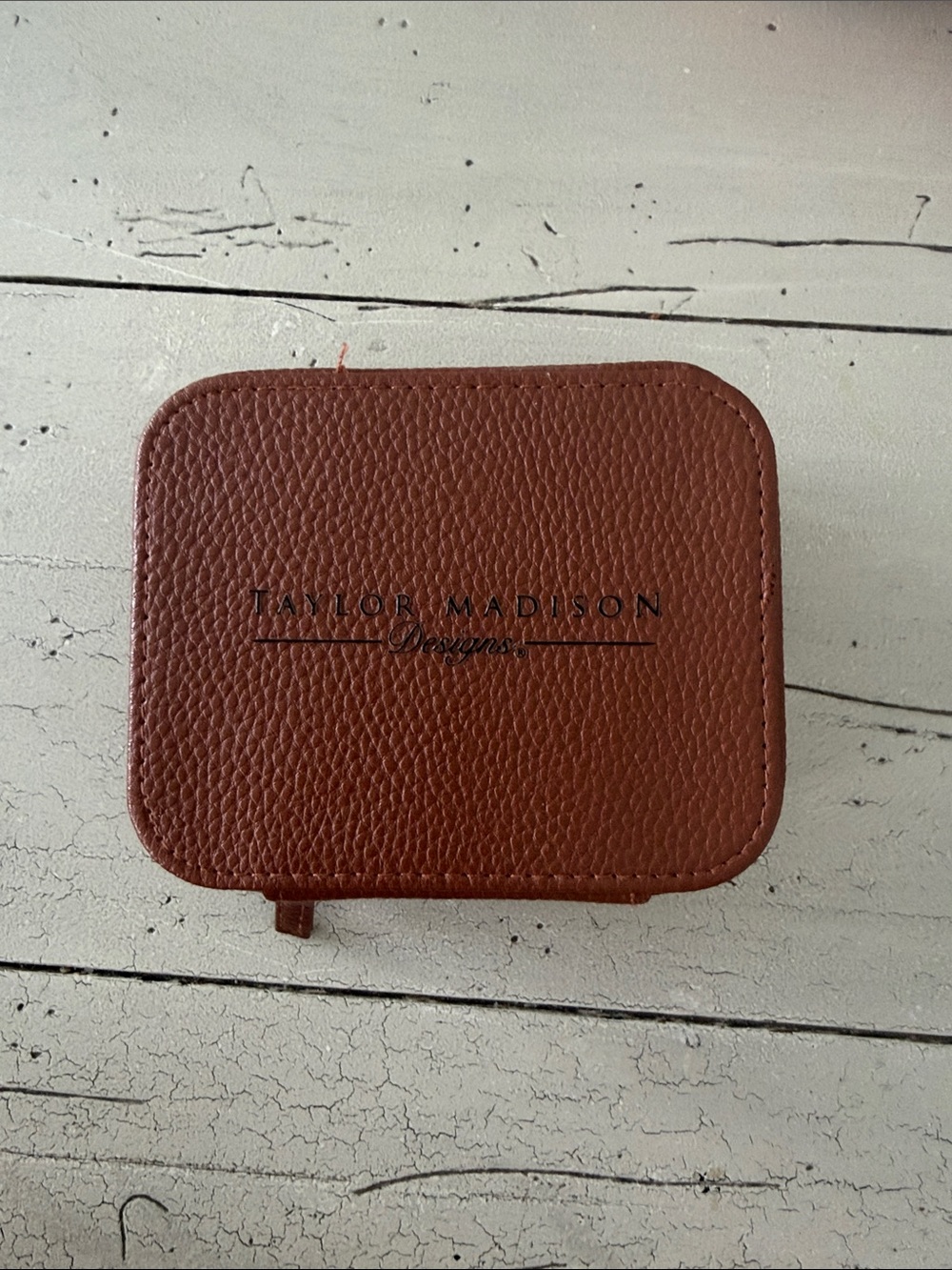 Taylor Madison Brown Leather Toiletry Bag